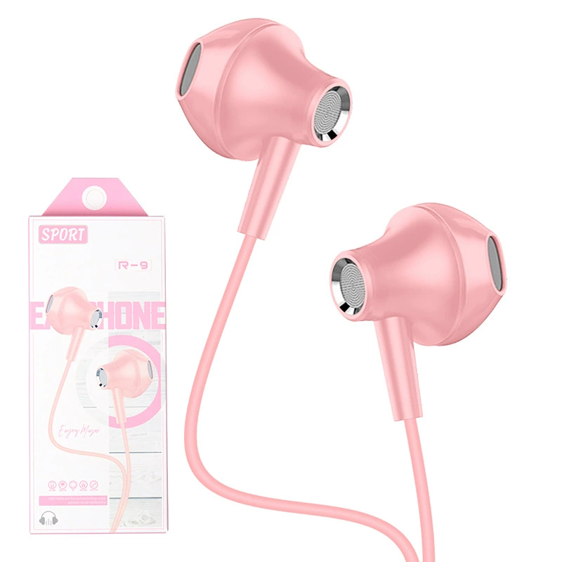 Cross -border explosion heavy subwoofer semi -in -ear control wired headphones 3.5mm direct plug wheat earbud game music