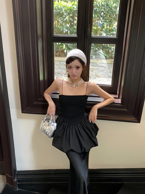 区区欧阳抹胸花苞吊带鱼尾半身裙套装女夏季新款设计感小众两件套|undefined