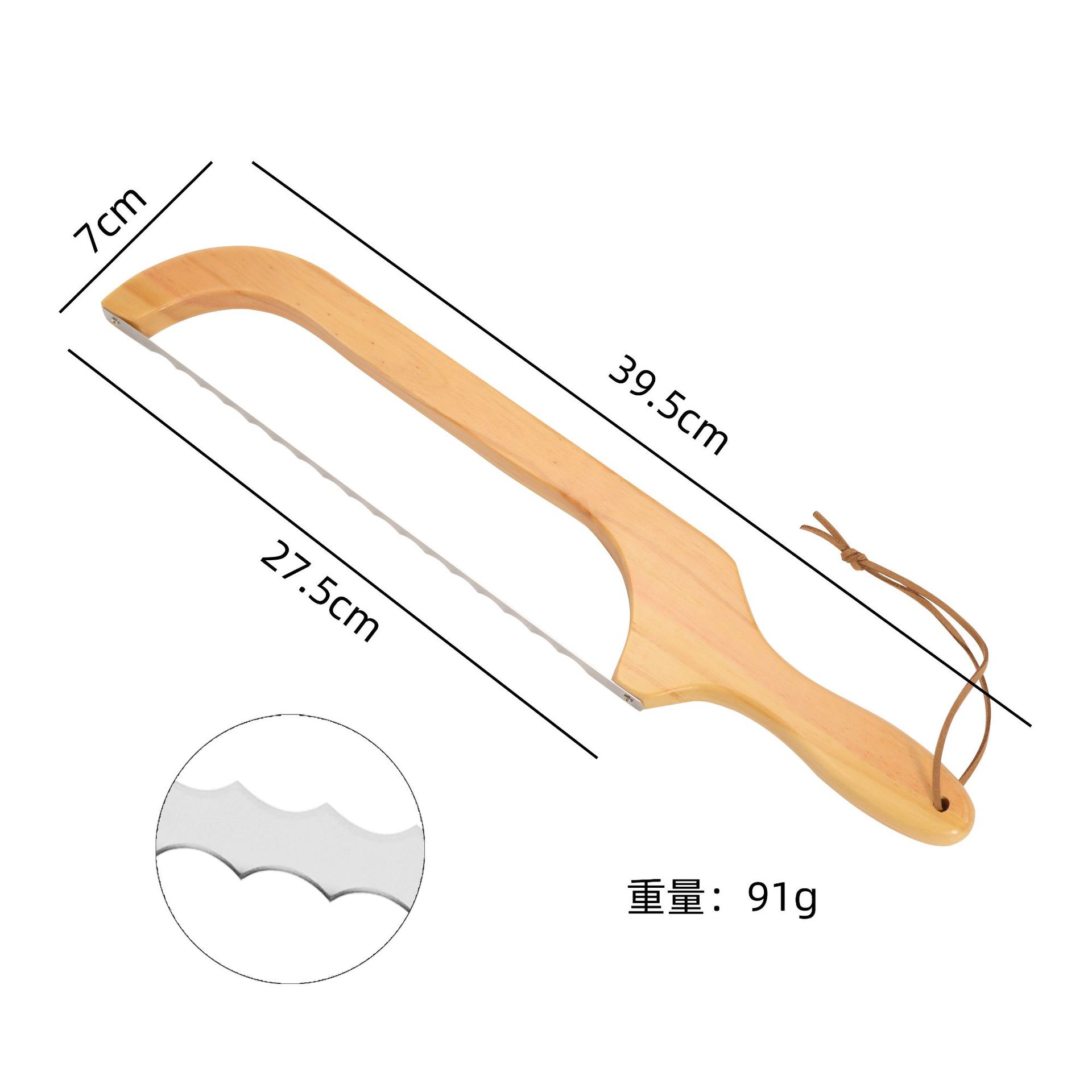 Nuevo producto de pan cortador de tostadas diente simple herramientas de corte de pan madera sierra de corte de pan