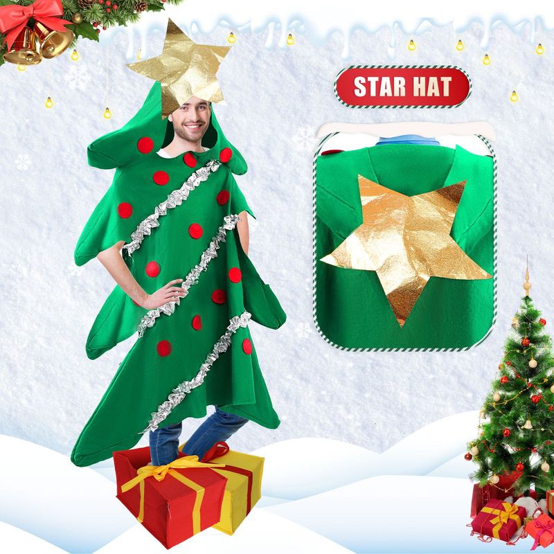 021 新製品クリスマスホット販売ステージパフォーマンス衣装クリスマスツリー人形スーツフットカバーコスプレ|undefined