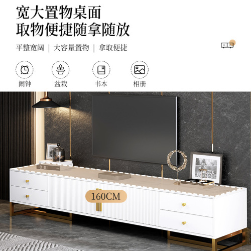 TV cabinet simple modern living room home small apartment floor-standing long cabinet light luxury coffee table TV cabinet combination