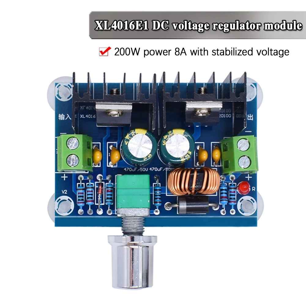 XH-M401 DC-DC直流降压模块 XL4016E1 大功率直流调压板 8A带稳压