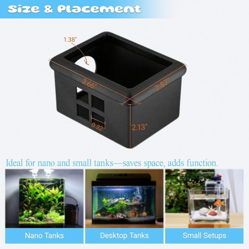 跨境爆款Floating Betta Fish Hideout斗鱼浮动网屋3D水族箱装饰|undefined