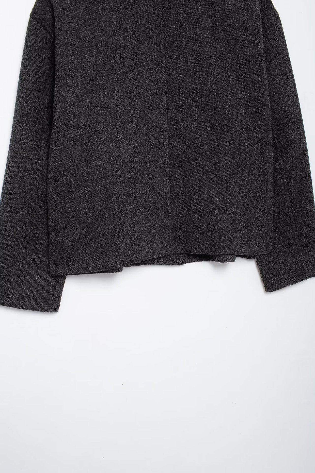 Damen 2024 Herbst/Winter Schurwolle-Mischung Zweireihiger Mantel mit Knopfleiste_voghion.com