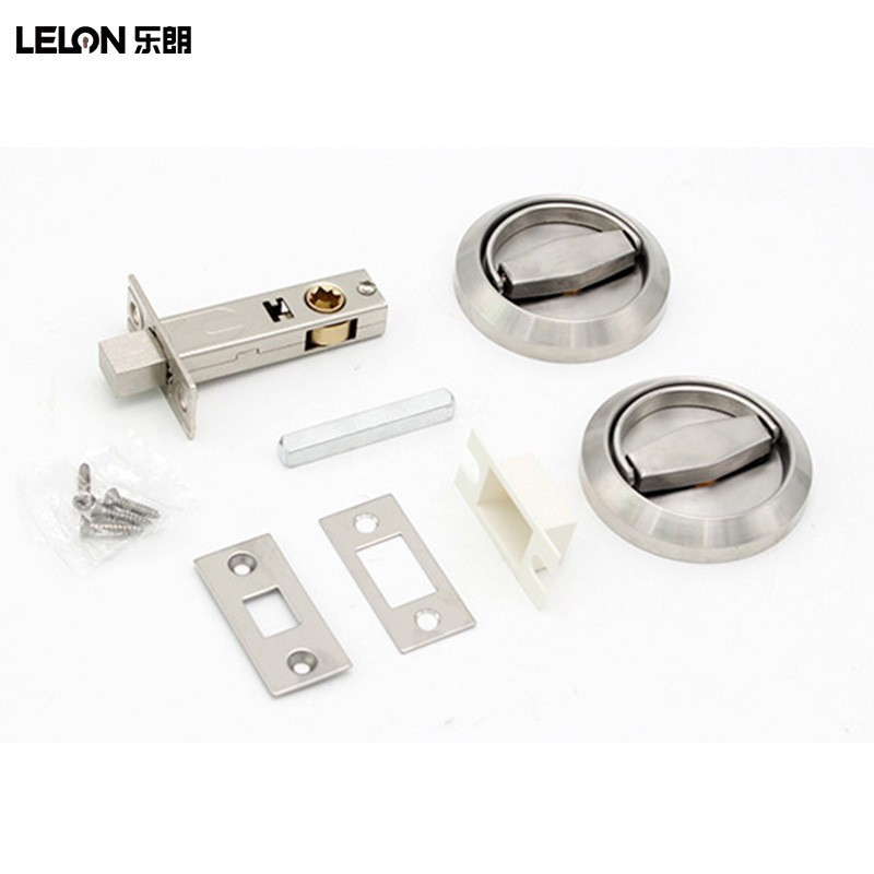 Cerradura de Puerta Invisible de Acero Inoxidable 304, Anillo de Tracción, Cerradura Redonda Empotrada, Manija Oculta en la Pared, Cerradura de Puerta Oculta para Pasillo