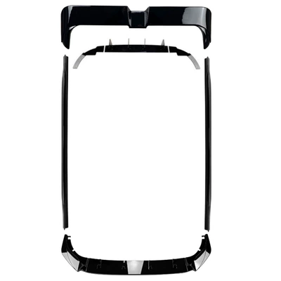 Suitable for Volkswagen Golf 8 Standard Version Front Lip, Side Skirts, Rear Lip, and Rear Wing Full Body Kit Modification (Spoiler) - complete-set-of-high-8-standard-version-body-parts-piano-black-2020-2024