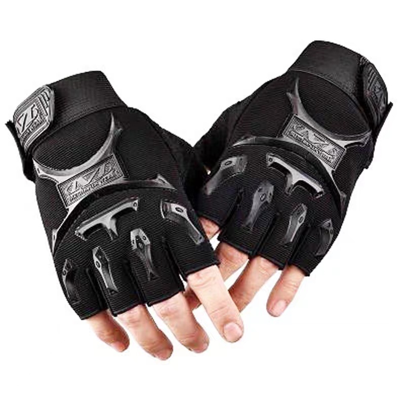 Children's Tactical Half-Finger Gloves for Boys and Girls, Slip-Resistant, Durable, Breathable, Elastic, for Camping, Sports, Training, Summer, Wholesale