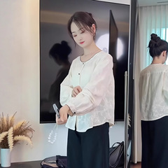 法式衬衫女长袖秋季2025新款韩版宽松时尚高级感小个子上衣小衫
