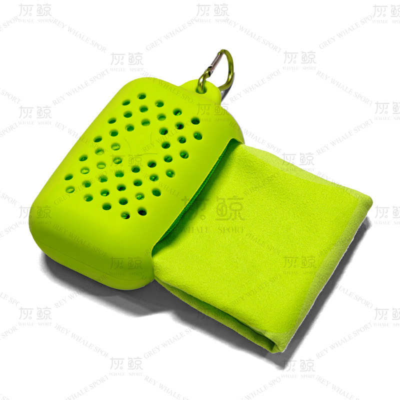 형광 녹색의 긴 실리콘 슬리브