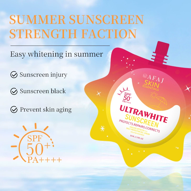 Защитный лосьон AFAJ SPF50 (тип солнцезащитного крема) для трансграничной торговли, анти-УФ, увлажняющий, освежающий, изолирующий, оптом