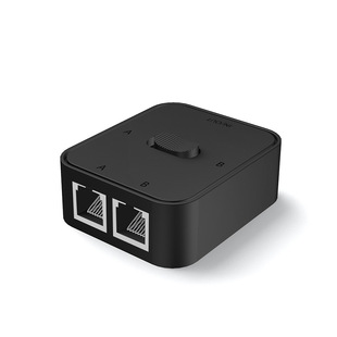 Gigabit network switcher RJ45 power-free network cable sharing device passive internal and external network switching black and white random sending