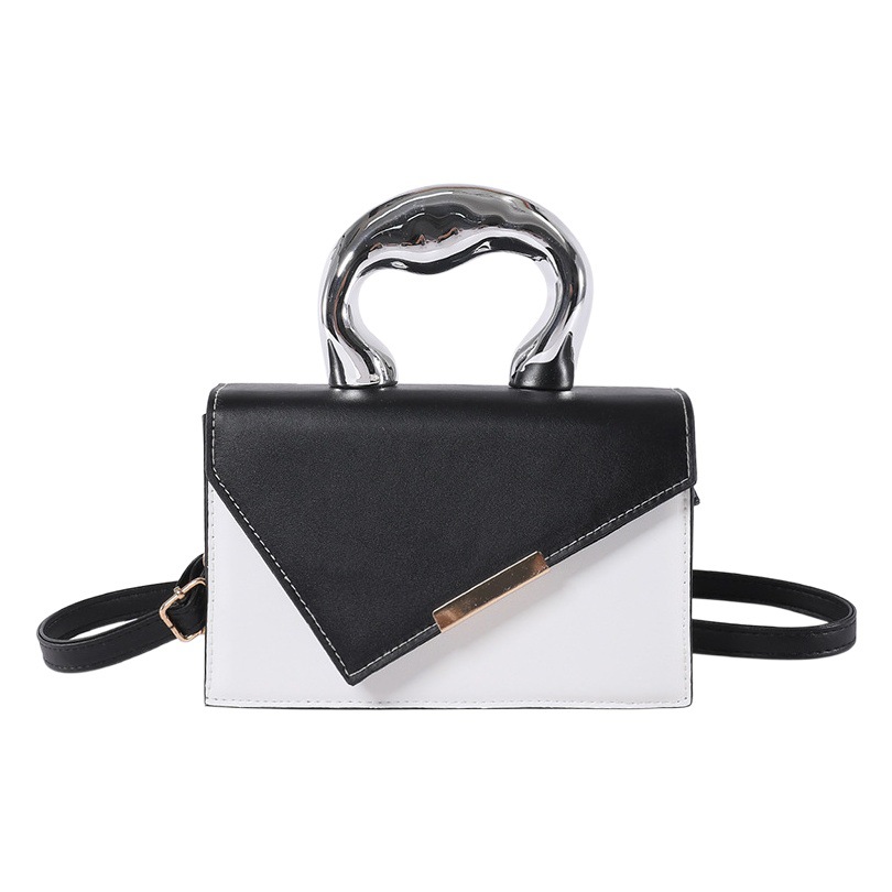 Nuevo bolso de hombro de estilo de todo partido de moda para mujer biselado contraste color pequeño bolso cuadrado estilo europeo y americano personalizado bolsa de mensajero portátil