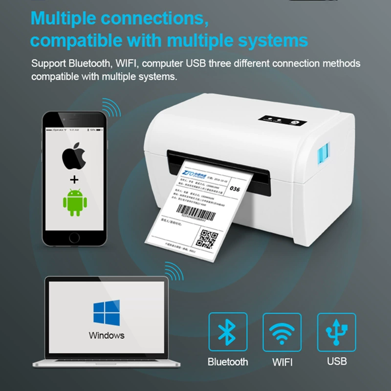 European standard express electronic label printer E-mail shopee logistics Bluetooth printing cross-border thermal