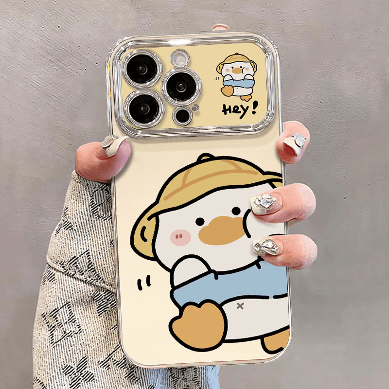 黄帽小鸭鸭适用苹果15PROMAX手机壳iPhone14小众款13创意12软壳11|undefined