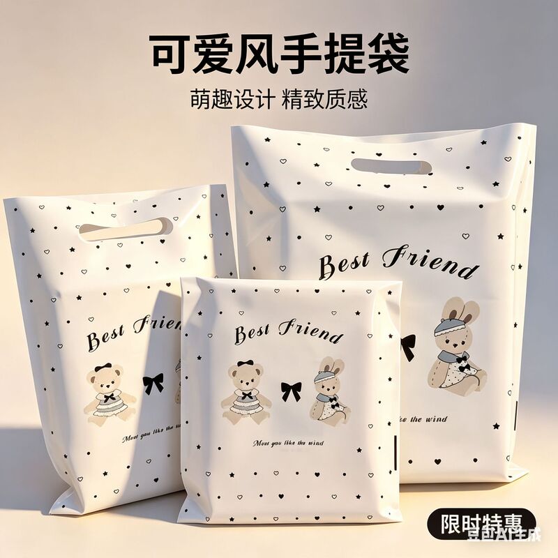 Little Rabbit and Little Bear Gift Bags, Clothing Accessories, Graduation Souvenirs, Holiday Tote Bags, Four-Finger Flat Bags Little Rabbit and Little Bear Gift Bags, Clothing Accessories, Graduation Souvenirs, Holiday Tote Bags, Four-Finger Flat Bags