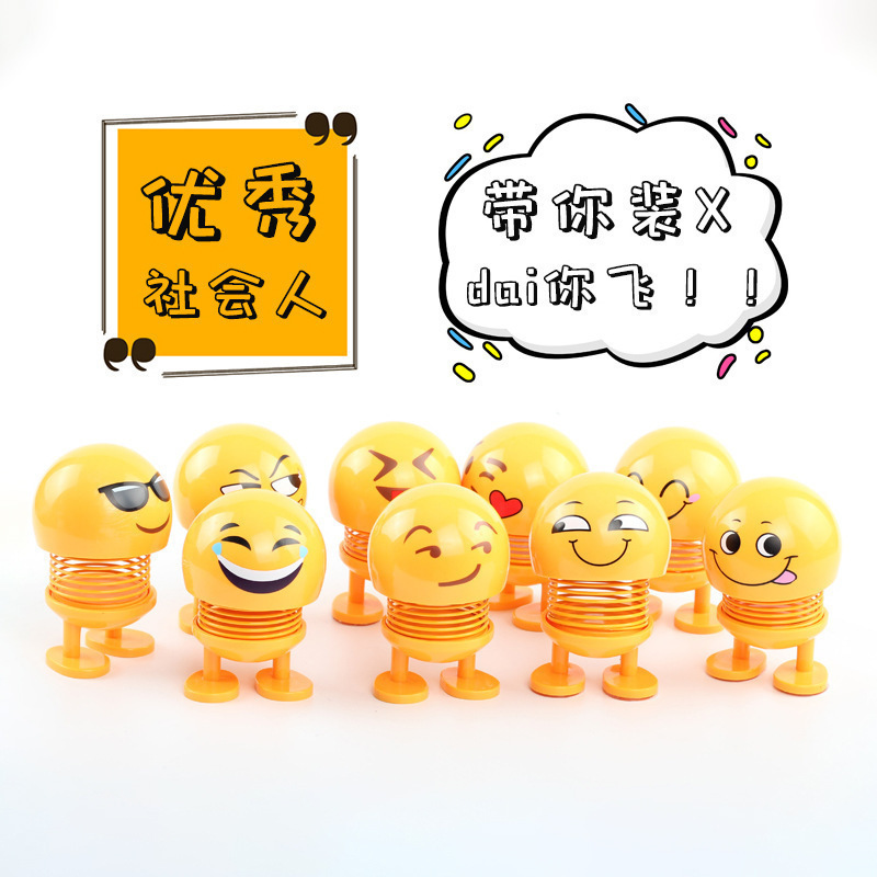 Primavera sacudiendo cabeza muñeca adornos de dibujos animados coche pegatinas coche adornos decoración interior suministros creativo encantador