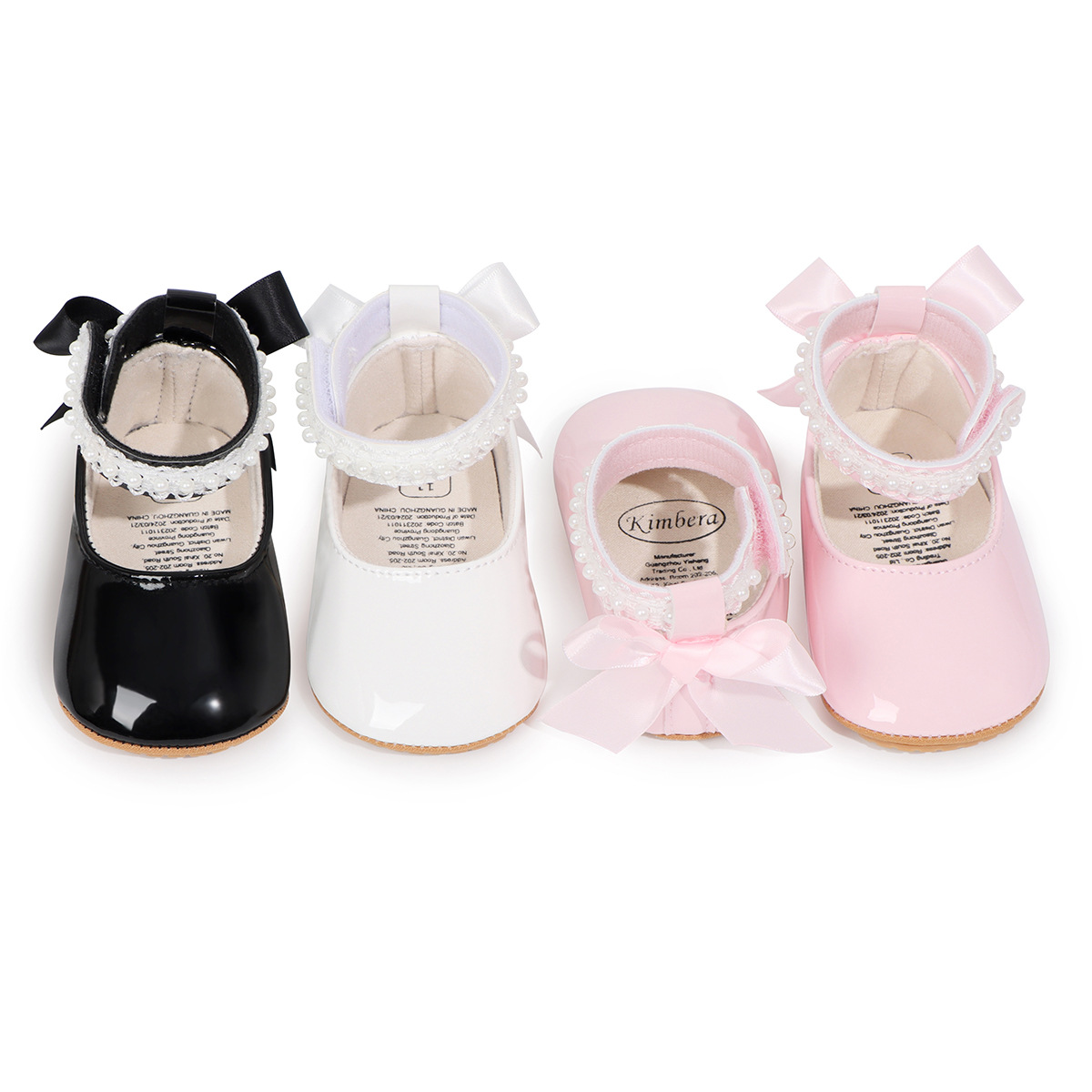 Spring and Autum Newborn Baby Soft Rubber Sole Toddler Shoes 3-6-12 Months Baby Girl's 100Th Birthday Breathable Princess Shoes