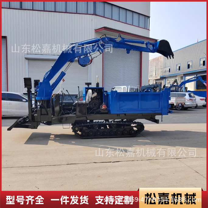 todo terreno agrícola escalada cinturón de tigre excavación jardín de excavación de arena de suelo transporte de material camión de transporte de orugas