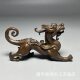Antique bronze collection solid brave tea pet stationery pen holder pen shelf light luxury ornaments