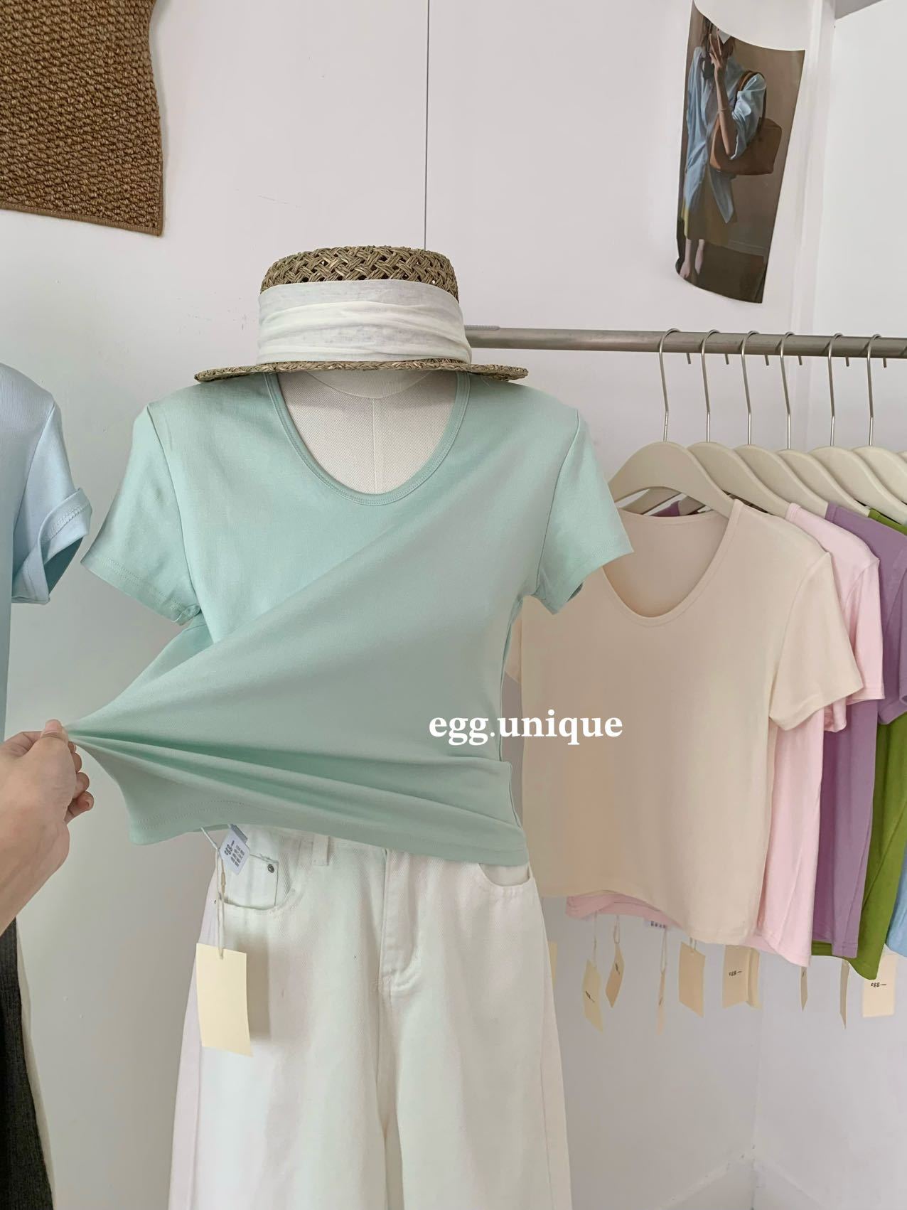 egg.unique Minimalistic summer white solid T-shirt for leisure
