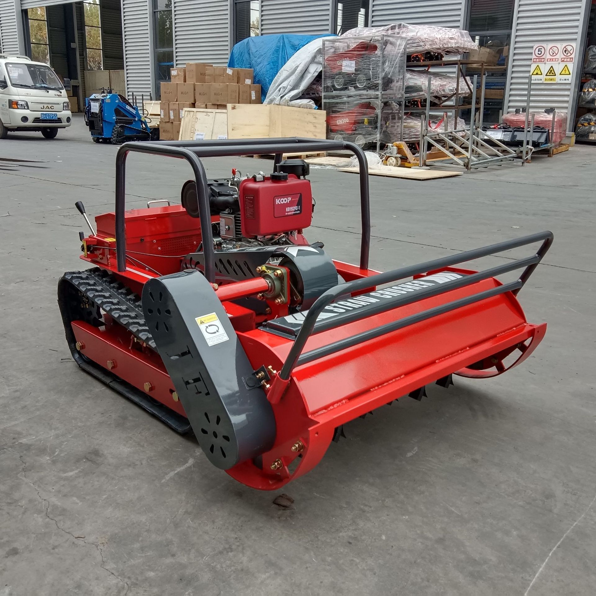 出口美国自走式遥控割草机 HT100室内大棚除草机 山地开荒剪草机