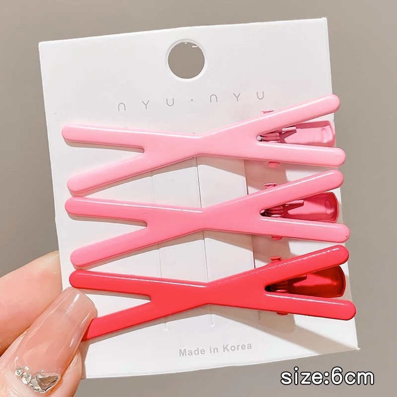 多巴胺彩色刘海发夹女夏天碎发鸭嘴一字夹发卡ins侧边夹子头饰品|undefined
