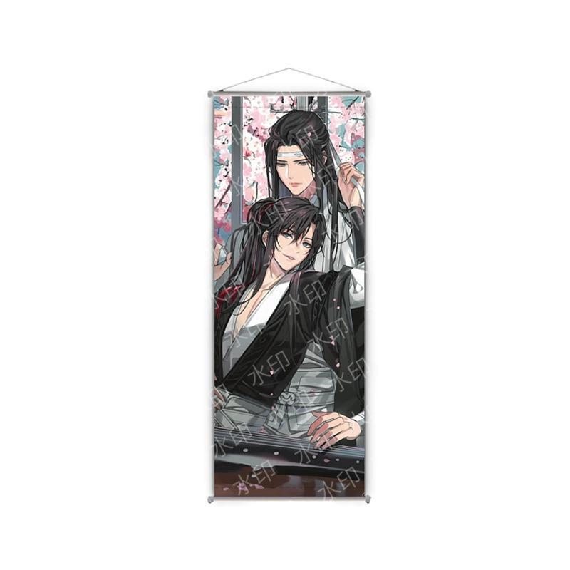 Точильные рисунки, персиковая кожа Wangxian, бархатные свитки, тканевые картины, настенные рисунки, мультфильмы, периферия
