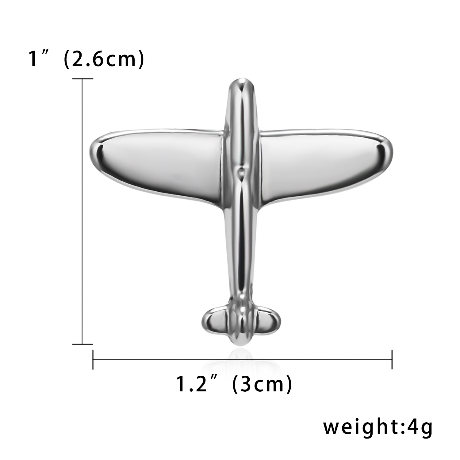 6g Weight Brooches Classification Holiday, Daily Occasion Alloy Material Badge, Airplane Pattern Unisex Gender Plating Design Simple Style Style Simple Style Pin Badge Airplane Alloy Plating Unisex Brooches 4