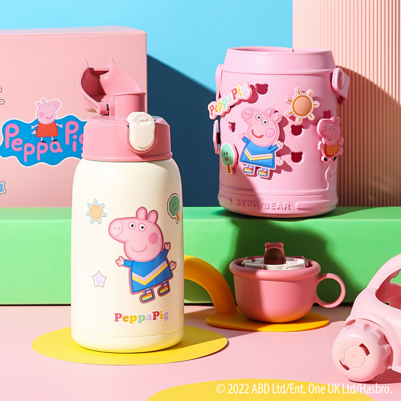 genuine goods Cup Bear & Piggy Joint Thermos Cup Business Cup Creative Kettle Adult Water Cup Stainless Steel Cup