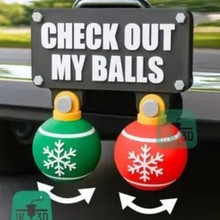 跨境爆款Christmas Trailer Hitch圣诞趣味雪花球拖车挂钩创意礼