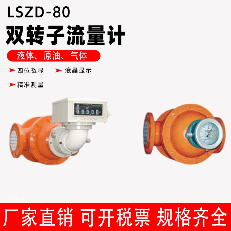 Верхний инструмент LSZD-80 расходомер с двойным ротором нефтяного месторождения легкая нефть сырая нефть высокая вязкость расходомер механические часы голова Дисплей