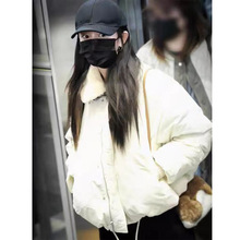 杨幂刘亦菲同款加棉羊羔毛加厚面包服棉衣外套女冬季棉服长袖上衣