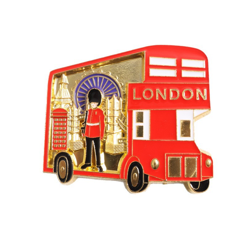 跨境金属冰箱贴定制英国厨房冰箱贴伦敦纪念品英国国旗纪念品磁贴|undefined