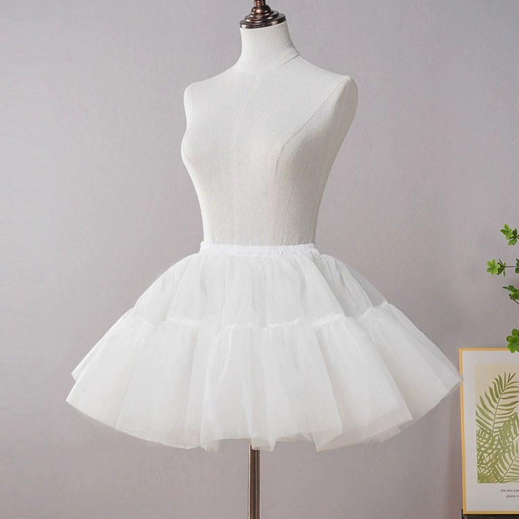 Ponder Лолита шестислойная короткая 35 см мягкая пряжа поддержка насилия мягкая девушка COS внутренняя Пышная юбка лолита Нижняя юбка