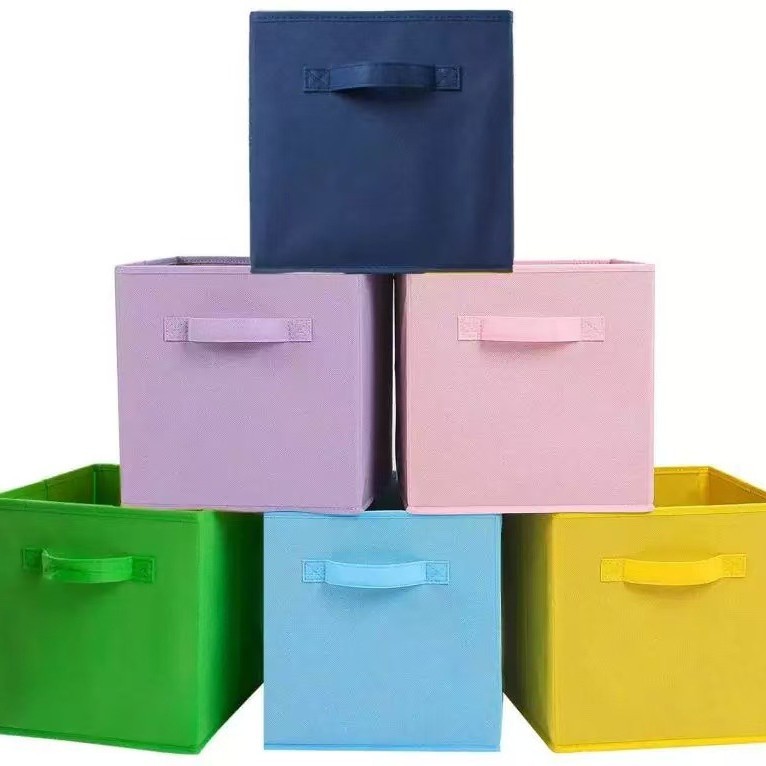 Caja de almacenamiento de tela, caja de almacenamiento de ropa y juguetes de tela no tejida, gabinete de almacenamiento transfronterizo de Amazon, cajón de almacenamiento de escritorio.