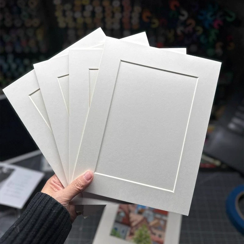 Картонная фоторамка для картины, обрамленная, наброски каллиграфии и живопись на белой бумаге, рамка для выставки искусства