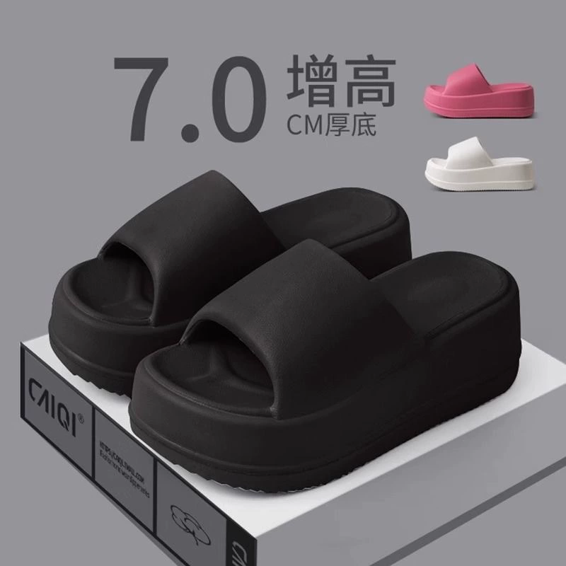 7,0 см толстая подошва eva2025 новые холодные тапочки женские толстые подошвы увеличены летом