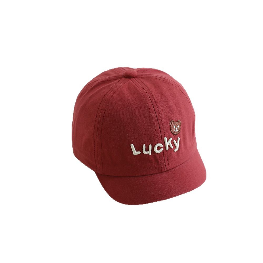 1-3 Sombrero de bebé primavera y otoño delgado sombrero de boca de pato para niños sombrero de béisbol de ala suave para niños lindos bordados sombrero de sombra