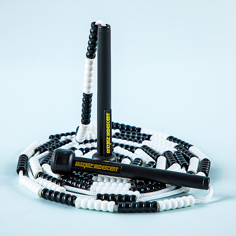 Gezhi 6118 cuerda de saltar de bambú entrenamiento deportivo para niños cuerda de saltar cuentas suaves cuerda de saltar de color longitud ajustable fácil de aprender