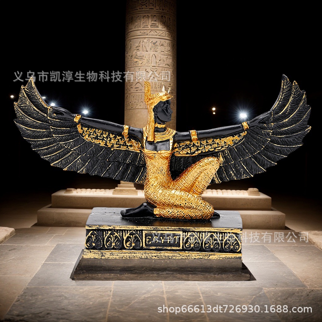 古埃及伊西斯女神荷鲁斯法老之母博物馆树脂工艺品摆件母亲节礼物