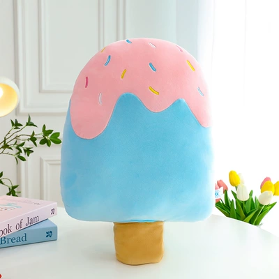 Oyuncaq yastıqlar Cream Plush Toy, Cone - blue-ice-cream-45cm