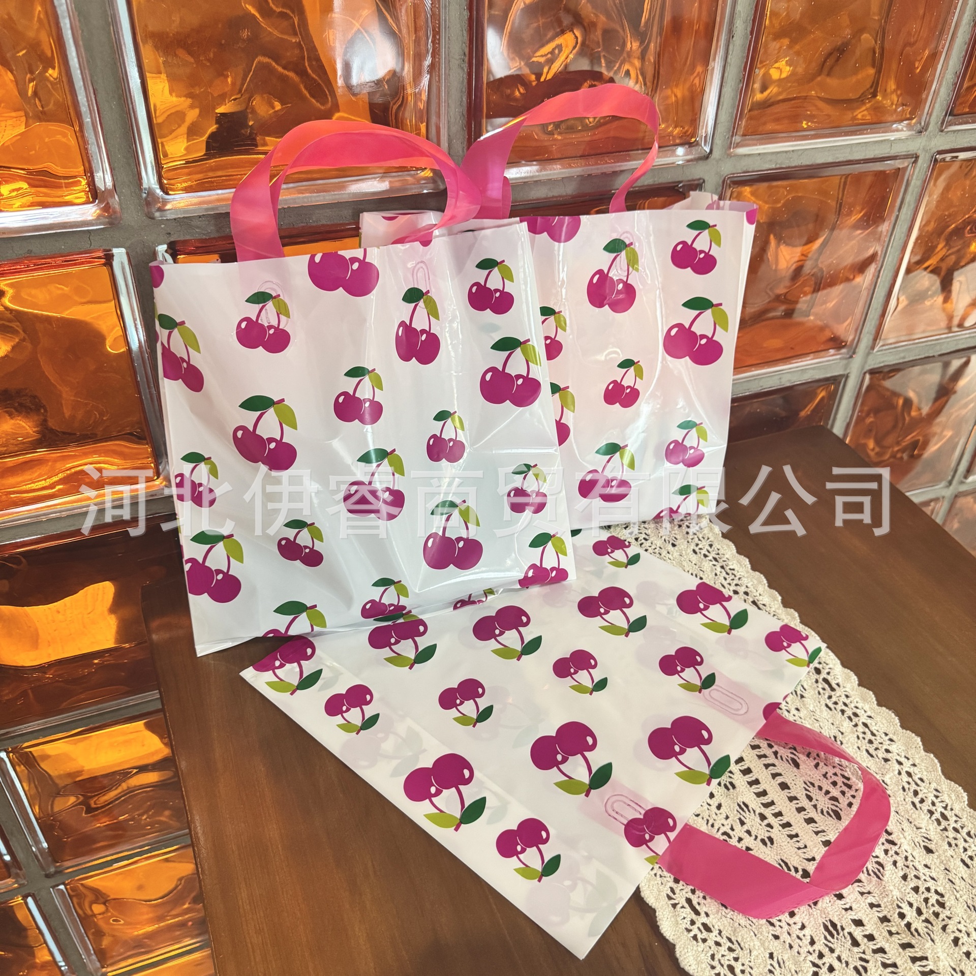 新款透明塑料袋子服装店手提袋装衣服定制logo礼品袋包装袋购物袋