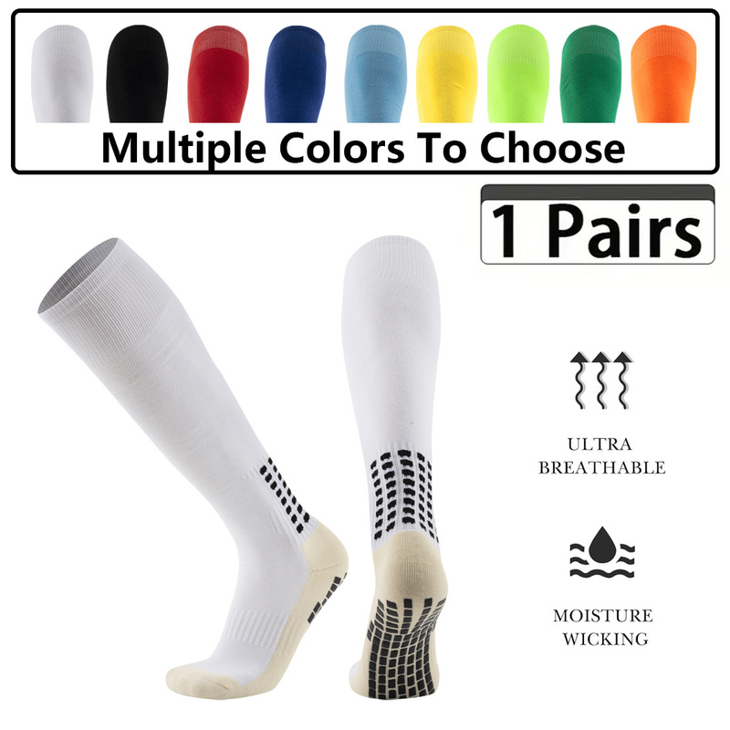 Temu Shein Cross-Border Hot-Selling Thickened Towel Bottom Anti-Slip Men's Soccer Socks Grip Calf Socks Women
