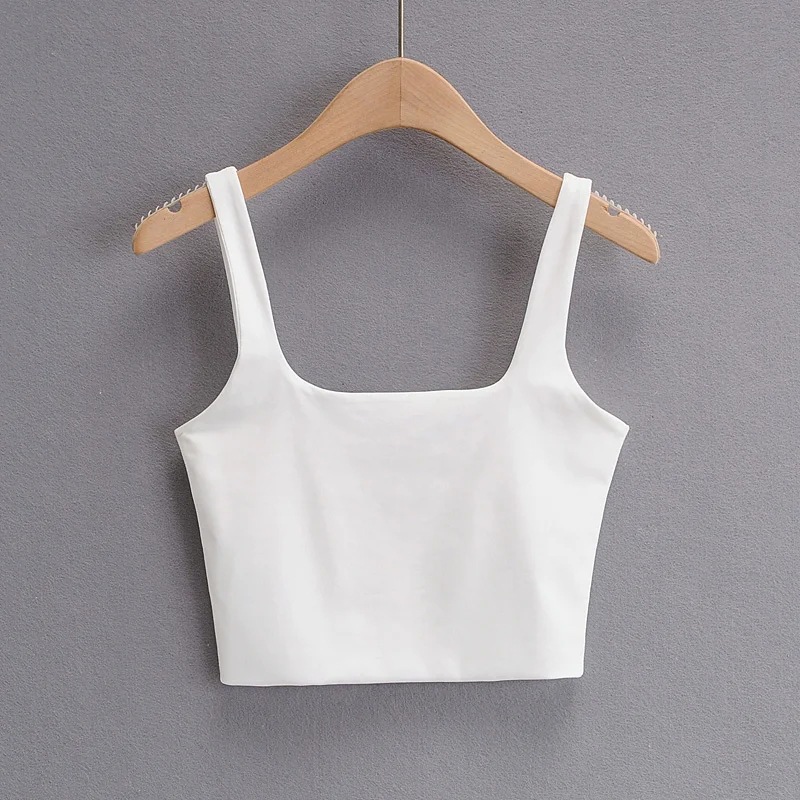 115g Weight Polyester, Milk Fiber Fabric Type Short Top Length Vest Tops Type Holiday, Daily, Selfie Occasion Strap Neckline Slim Fit Type Solid Color Pattern Summer Season Women's Gender Backless Design Casual, Elegant, Streetwear Style Wholesale Women's Casual Elegant Streetwear Solid Color Backless Tank Tops 3
