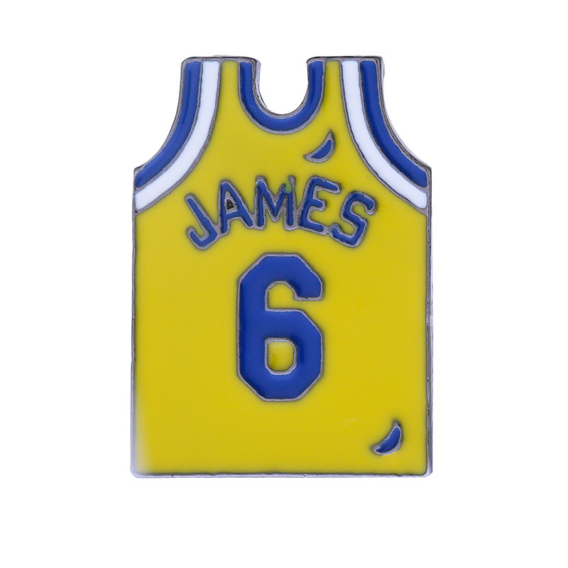 LeBlanc JAMES jersey brooch KING JAMES schoolbag metal badge decoration boyfriend birthday gift