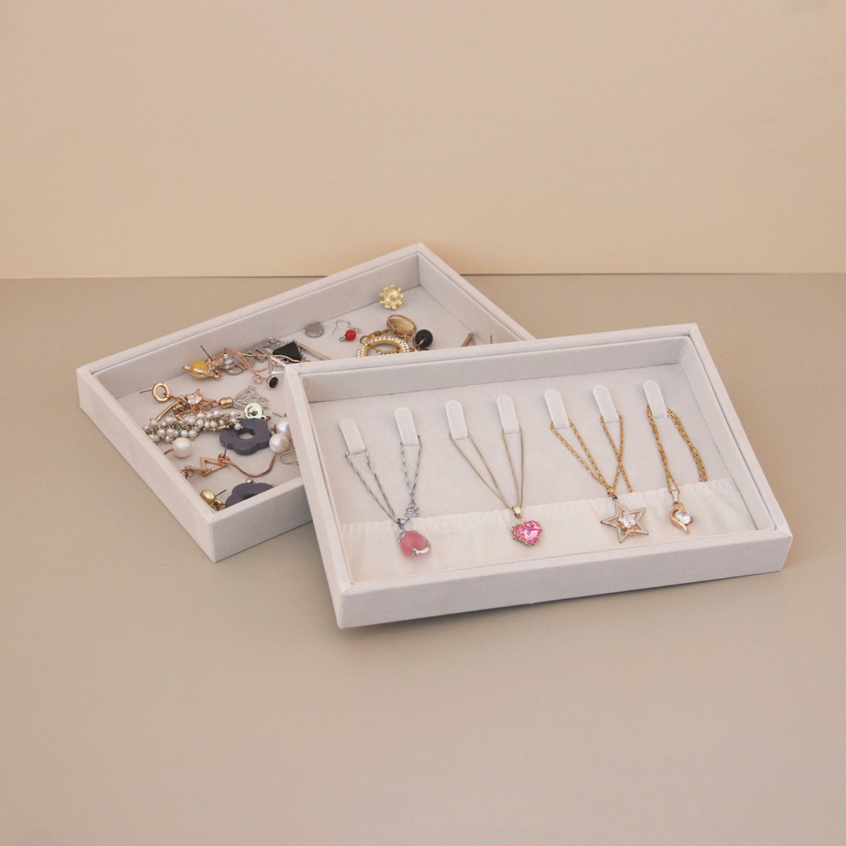 88g Weight Jewelry Display Classification Density plate, Flannel Material Geometric Pattern Simple Style Style Density Plate Flannel Simple Style Geometric Jewelry Display 11