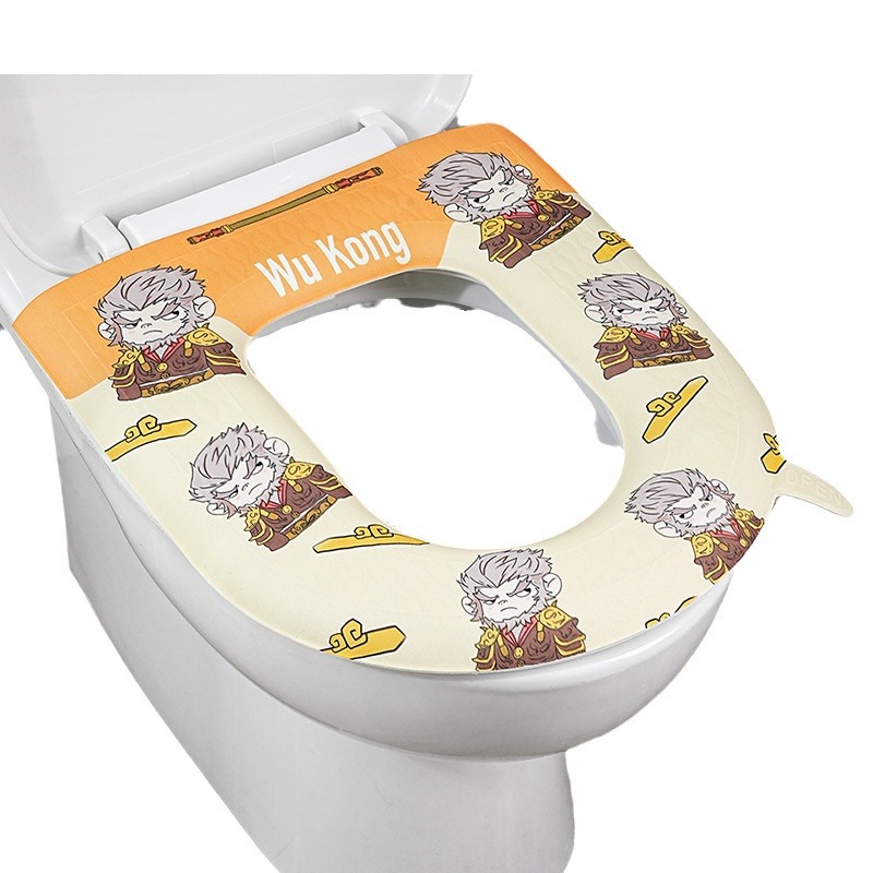 [EVA portátil inodoro de dibujos animados] sonido impermeable cojín de inodoro doméstico borrable anillo de inodoro universal