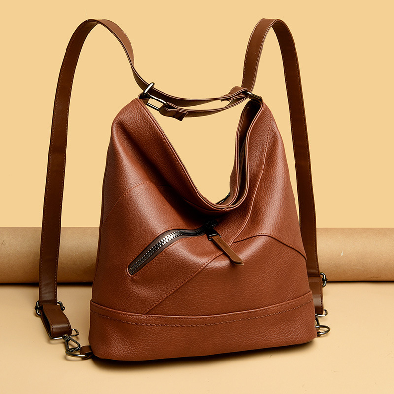 Transfronterizo avanzado sentong Qin bolso de mano de las mujeres 2023 nuevo bolso de hombro de moda de cuero suave mochila de gran capacidad bolso de las mujeres