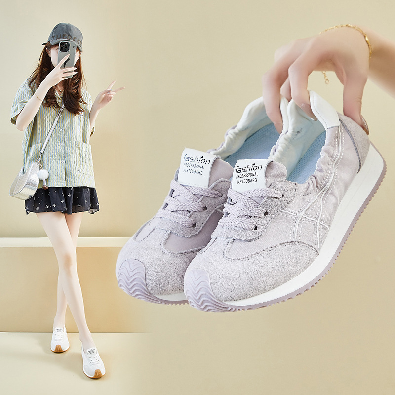 Zapatillas Transpirables Forrest Gump para Mujer FSCL003 de Tela y Caucho Con Elevación para Uso Diario
