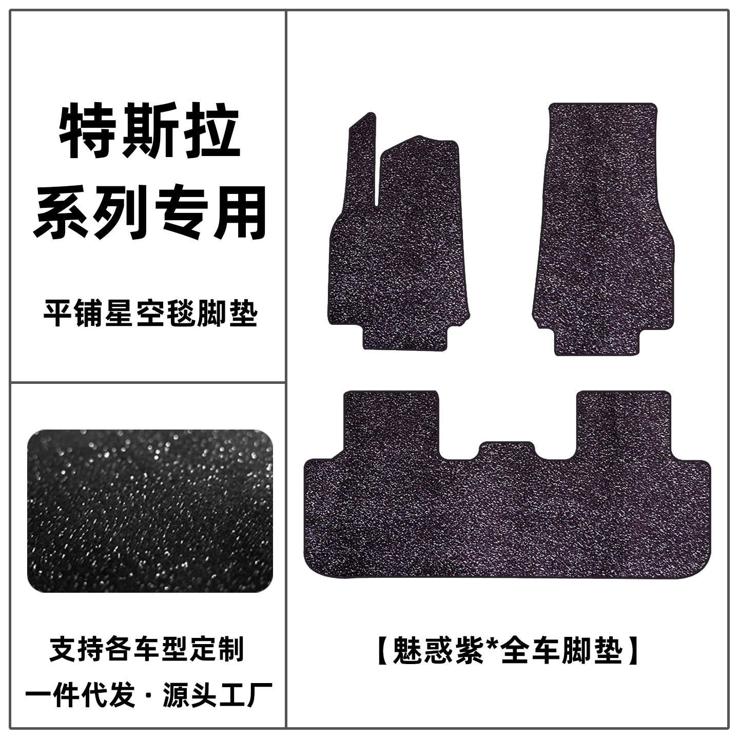 Suitable for Tesla Model Y car floor mats, Model 3 starry sky blanket, and Model YL interior modification and protection